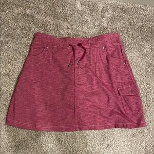 Kuhl Maroon Heather Drawstring Mini Skirt